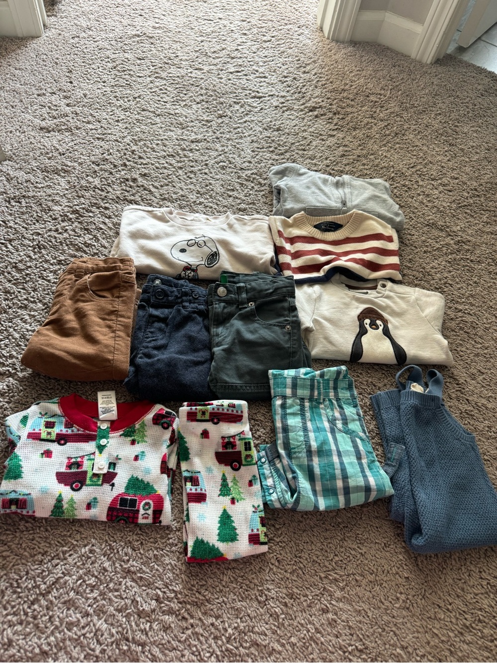 Mixed Kids Tops & Bottoms Bundle - Neutral, Blue, Green, Brown
